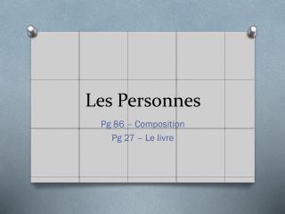 Les Personnes