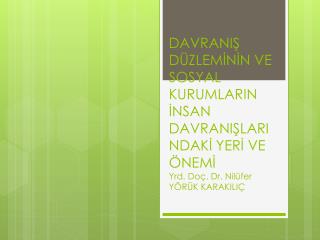 Davranış Düzlemini Oluşturan Faktörler