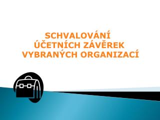SCHVALOVÁNÍ ÚČETNÍCH ZÁVĚREK VYBRANÝCH ORGANIZACÍ