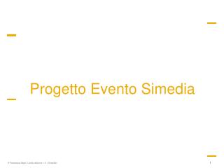 Progetto Evento Simedia