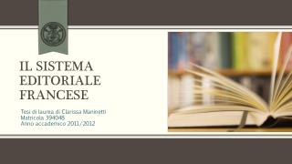 Il sistema editoriale Francese