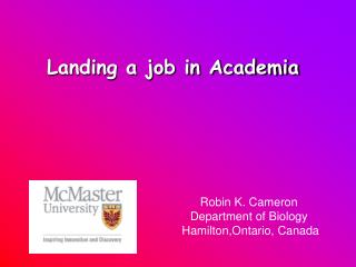 Landing a job in Academia