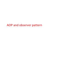 AOP and observer pattern