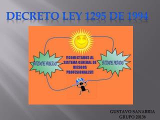 DECRETO LEY 1295 DE 1994