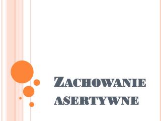 Zachowanie asertywne