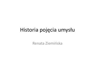 Historia pojęcia umysłu