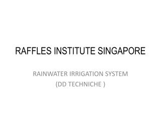 RAFFLES INSTITUTE SINGAPORE