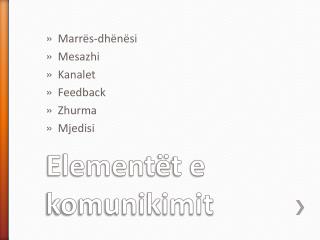 Element ë t e komunikimit