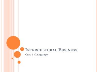 Intercultural Business