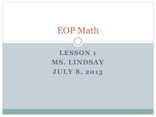 EOP Math