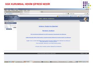 SGK KURUMSAL HEKİM ŞİFRESİ NEDİR