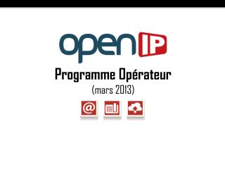 Programme Opérateur (mars 2013)