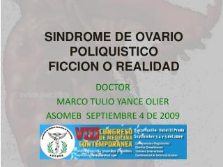 SINDROME DE OVARIO POLIQUISTICO FICCION O REALIDAD