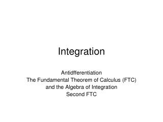 Integration