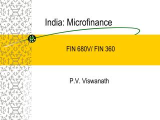 India: Microfinance