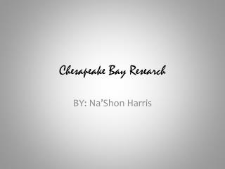 Chesapeake Bay Research