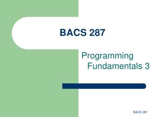 BACS 287