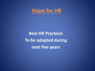 Hope for HR
