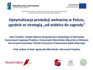 Optymalizacja produkcji wołowiny w Polsce, zgodnie ze strategią „od widelca do zagrody”