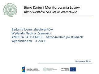 Biuro Karier i Monitorowania Losów Absolwentów SGGW w Warszawie