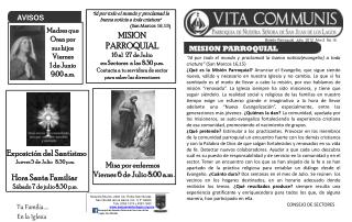 Boletín Parroquial Julio 2012 Año 2 No.16