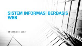 SISTEM INFORMASI BERBASIS WEB