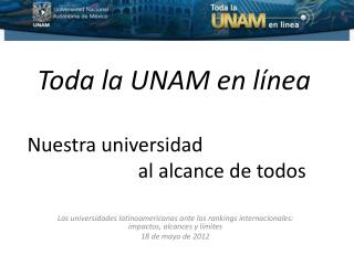 Toda la UNAM en línea