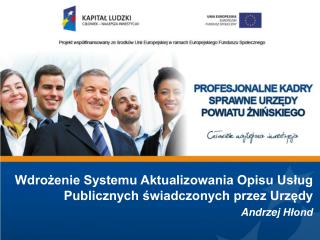 Wdrożenie Systemu Aktualizowania Opisu Usług Publicznych świadczonych przez Urzędy Andrzej Hłond