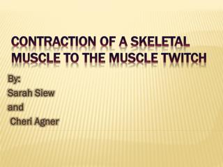 Contraction of a skeletal muscle to the muscle twitch