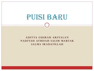 Puisi Baru