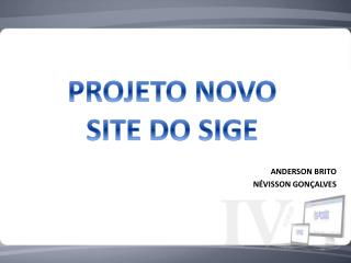 PROJETO NOVO SITE DO SIGE