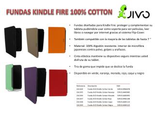 FUNDAS KINDLE FIRE 100% COTTON