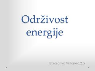 Održivost energije