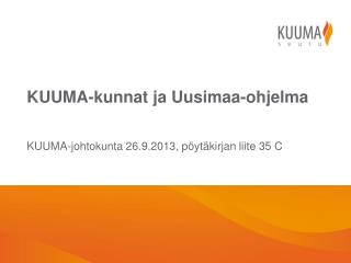 KUUMA-kunnat ja Uusimaa-ohjelma