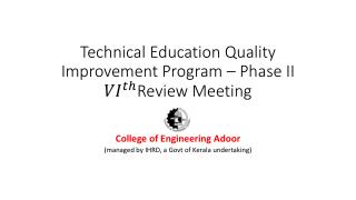 Technical Education Quality Improvement Program – Phase II Review Meeting