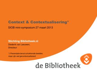 Context &amp; Contextualisering *