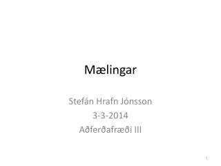 Mælingar