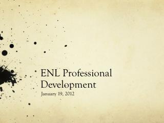 ENL Professional Development