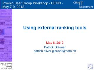 Using external ranking tools