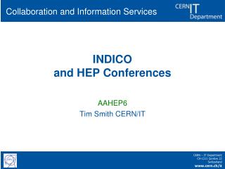 INDICO and HEP Conferences