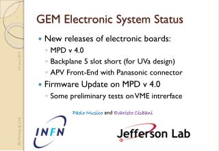 GEM Electronic System Status