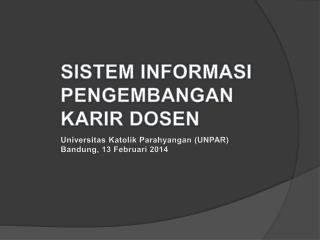 SISTEM INFORMASI PENGEMBANGAN KARIR DOSEN