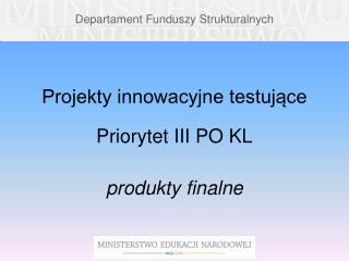 Departament Funduszy Strukturalnych