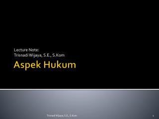 Aspek Hukum