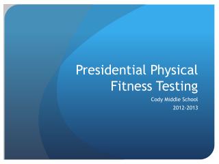 Presidential Physical Fitness Testing