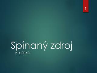 Spínaný zdroj