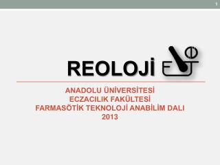 REOLOJİ