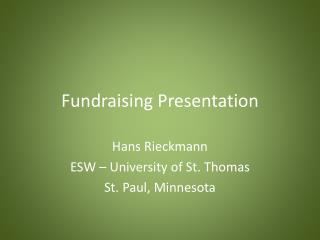 Fundraising Presentation