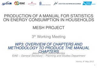 PRODUCTION OF A MANUAL FOR STATISTICS ON ENERGY CONSUMPTION IN HOUSEHOLDS MESH PROJECT