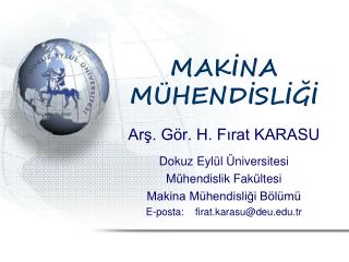 MAKİNA MÜHENDİSLİĞİ